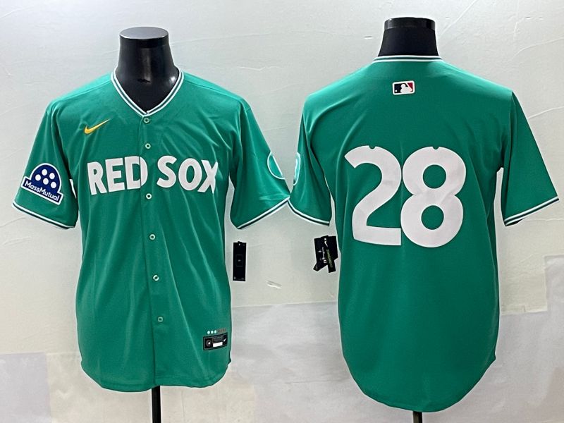 Men 2025 Boston Red Sox #28 No Name Green Joint Name Nike MLB Jersey style 7